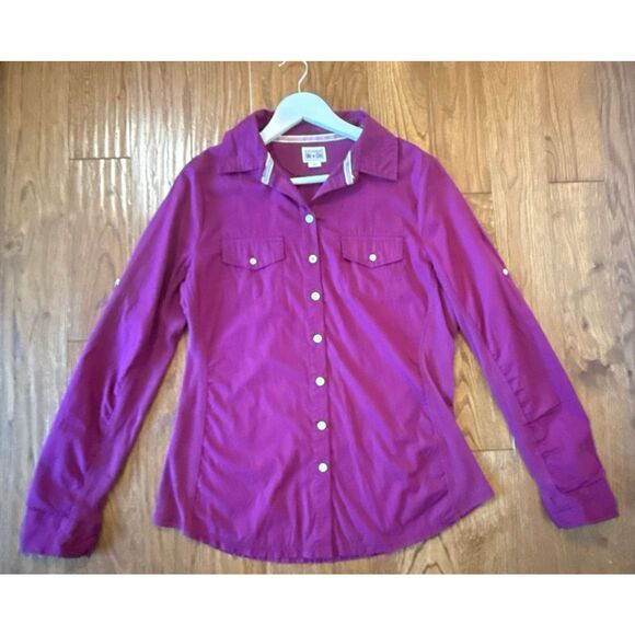 Converse one star burgundy cotton button down large - Picture 10 of 10